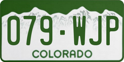 CO license plate 079WJP
