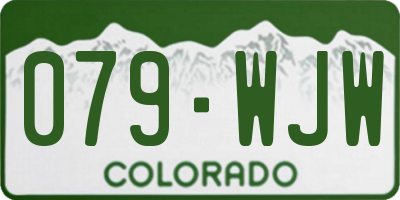 CO license plate 079WJW