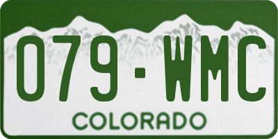 CO license plate 079WMC