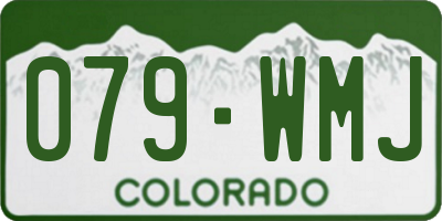 CO license plate 079WMJ