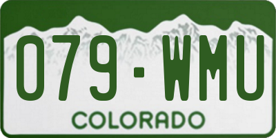 CO license plate 079WMU