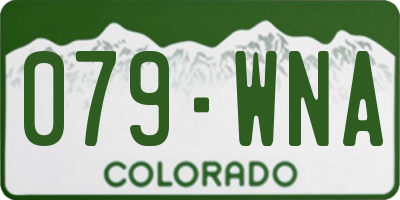 CO license plate 079WNA