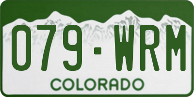 CO license plate 079WRM
