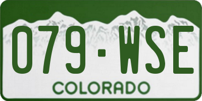 CO license plate 079WSE