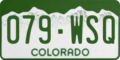 CO license plate 079WSQ
