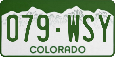 CO license plate 079WSY