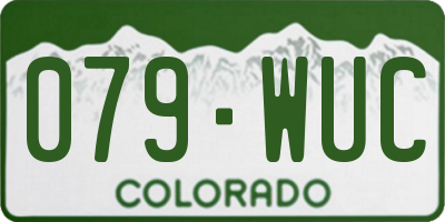 CO license plate 079WUC