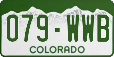 CO license plate 079WWB