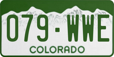 CO license plate 079WWE