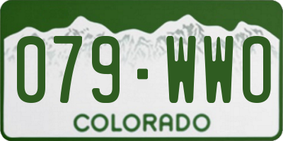 CO license plate 079WWO
