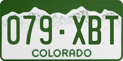 CO license plate 079XBT
