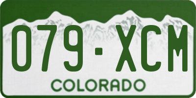CO license plate 079XCM