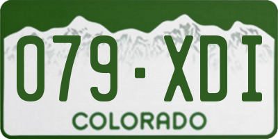 CO license plate 079XDI