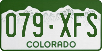 CO license plate 079XFS