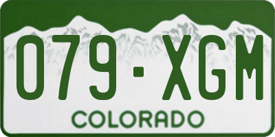 CO license plate 079XGM