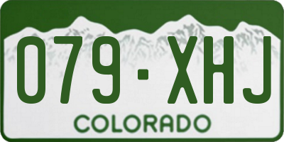 CO license plate 079XHJ
