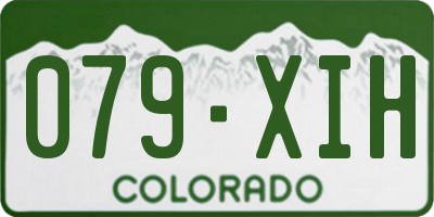 CO license plate 079XIH