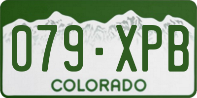 CO license plate 079XPB