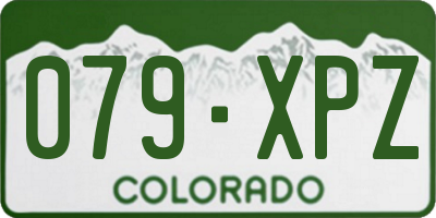CO license plate 079XPZ