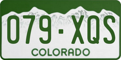 CO license plate 079XQS