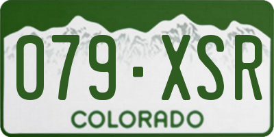 CO license plate 079XSR