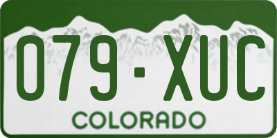 CO license plate 079XUC