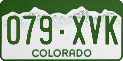 CO license plate 079XVK