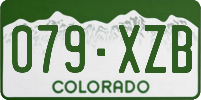 CO license plate 079XZB