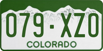 CO license plate 079XZO