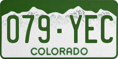 CO license plate 079YEC