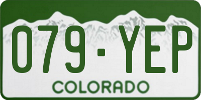 CO license plate 079YEP