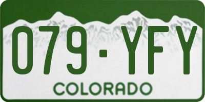 CO license plate 079YFY