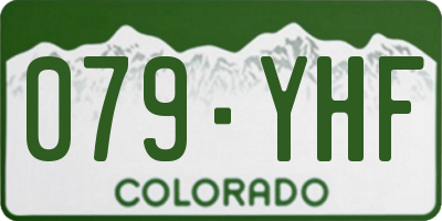 CO license plate 079YHF