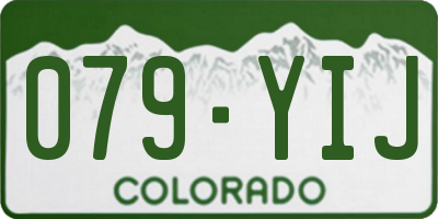 CO license plate 079YIJ