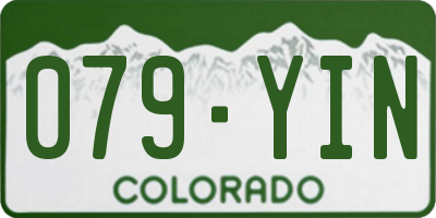 CO license plate 079YIN