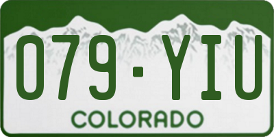CO license plate 079YIU