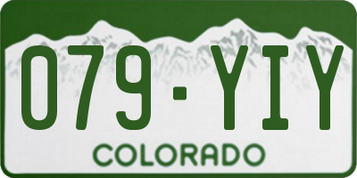 CO license plate 079YIY