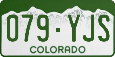 CO license plate 079YJS