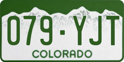 CO license plate 079YJT