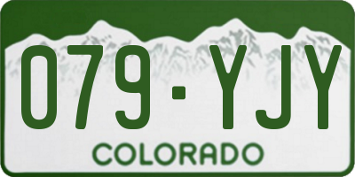 CO license plate 079YJY