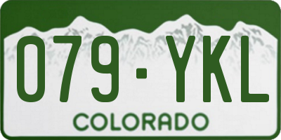 CO license plate 079YKL