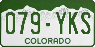 CO license plate 079YKS