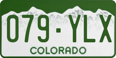 CO license plate 079YLX