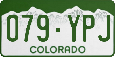 CO license plate 079YPJ