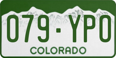 CO license plate 079YPO