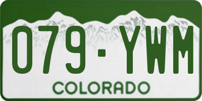 CO license plate 079YWM