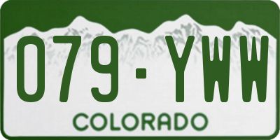 CO license plate 079YWW