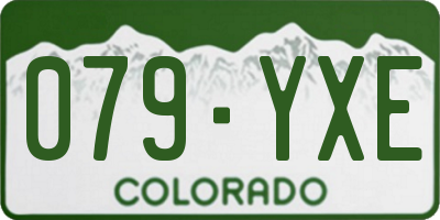 CO license plate 079YXE