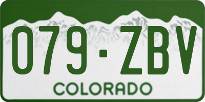 CO license plate 079ZBV