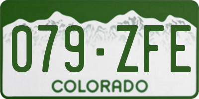 CO license plate 079ZFE